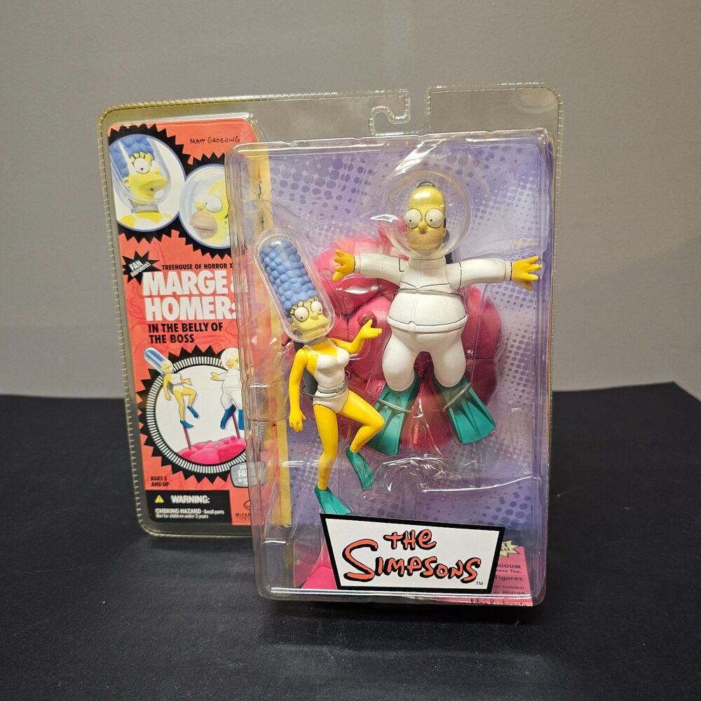 The Simpsons Marge & Homer “In The Belly of the Boss” Figurines 2007 NIB